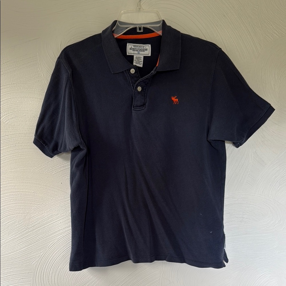 Navy Abercrombie Pique Polo (Y2K-style)
